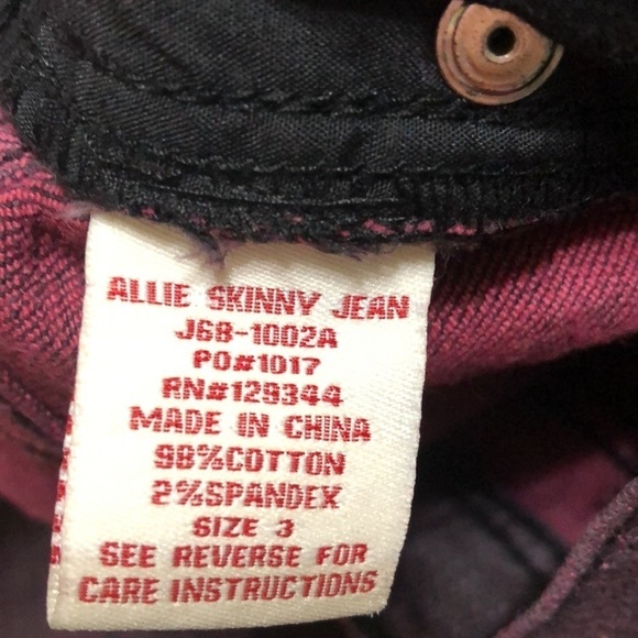 Jake jeans purple distresses skinny size 3 - Picture 4 of 10